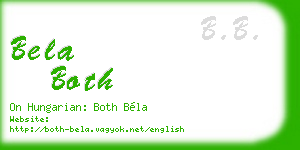 bela both business card